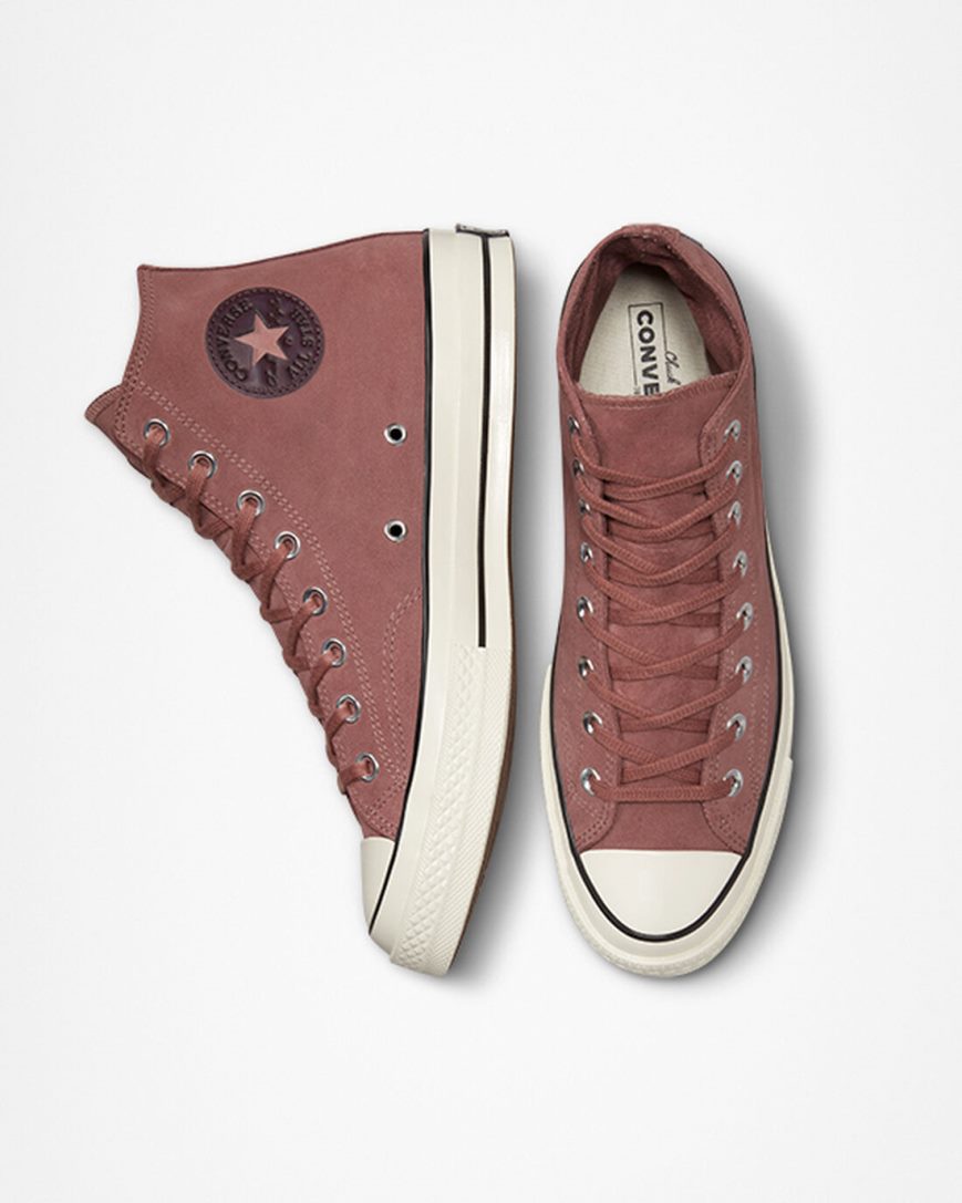 Women's Converse Chuck 70 Suede High Top Shoes Burgundy / Black | AU C0396X